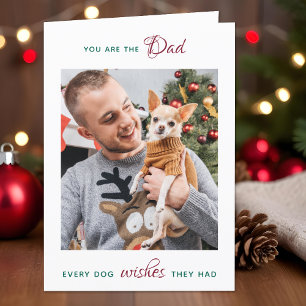 Personlig husdjursfoto Hundpappa God Jul Helgkort