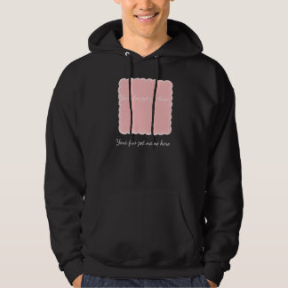 Personlig husdjursfoto i rosa scalloped ram hoodie