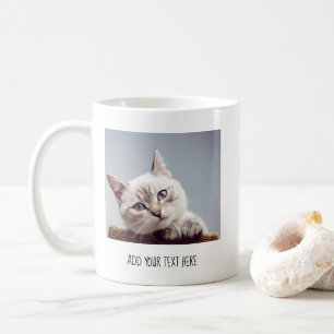 Personlig husdjursfoto och text kaffemugg