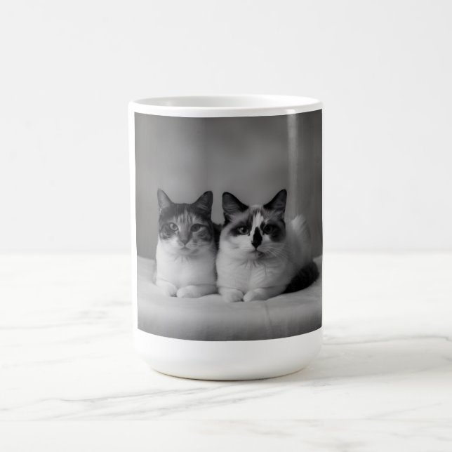 Personlig husdjurskopp – högupplöst kattfoto kaffemugg (Center)