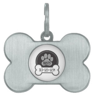 Personlig Husdjursmärket/Paw and Bone Namnbricka Husdjur