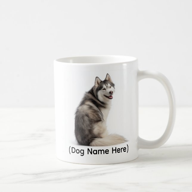 Personlig Husky “Jag äger dig” Kaffemugg (Höger)