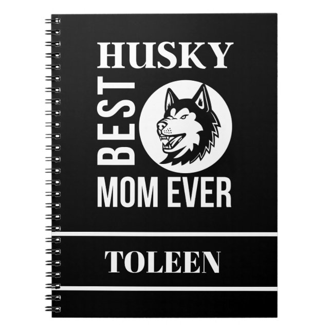 Personlig Husky Mamma, Hund, Mamma Anteckningsbok (Framsidan)