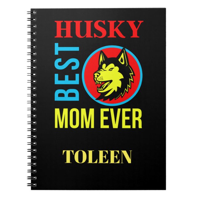 Personlig Husky Mamma, Hund, Mamma Anteckningsbok (Framsidan)
