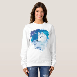 Personlig huskyhund med berg t shirt
