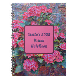 Personlig hydrangea color Vision notebook 2023 Anteckningsbok