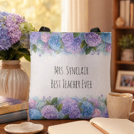 Personlig Hydrangea Lärar Tack Tygkasse