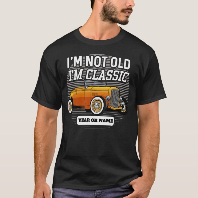Personlig I är klassisk Hot rod-bilsdag T Shirt (Framsida)