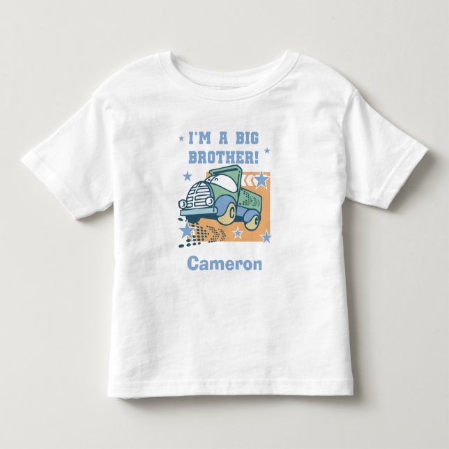 Personlig I är storebror - Lastbil T-Shirt (Framsida)