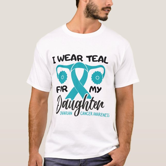 Personlig I bära Teal for My Dotter T Shirt (Framsida)