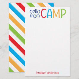 Personlig i färgat sommarläger brevpapper