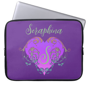 Personlig i hjärtat laptop fodral
