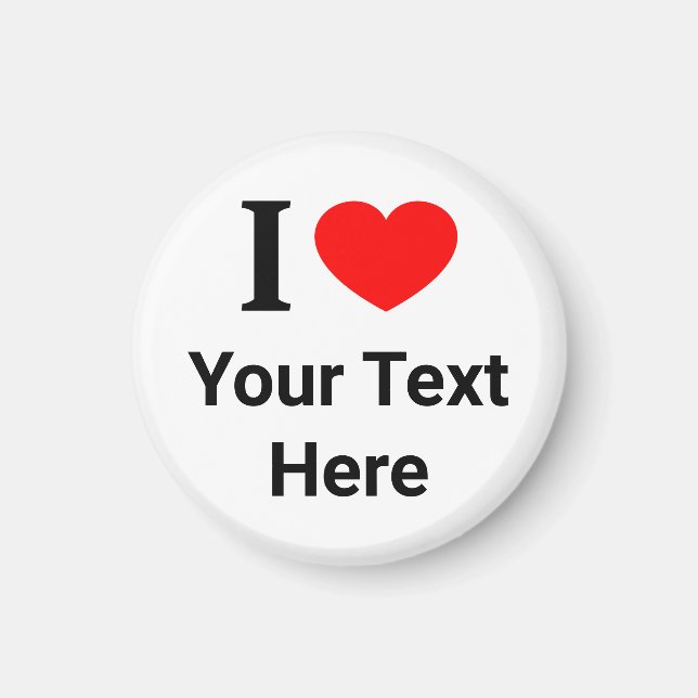 PERSONLIG I ❤️ I KÄRLEK I HEART MAGNET (Framsidan)