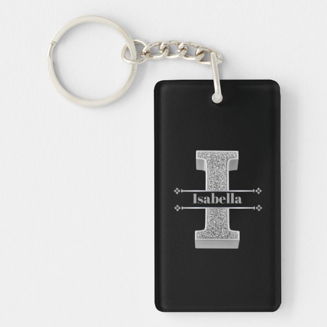 Personlig I Inledande Silver Monogram Ditt namn (Framsidan)