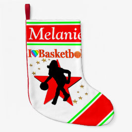 PERSONLIG I KÄRLEK BASKETBALL CHRISTMAS STOCKING LITEN JULSTRUMPA