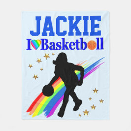 PERSONLIG I KÄRLEK BASKETBALL FLEECE BLANKET