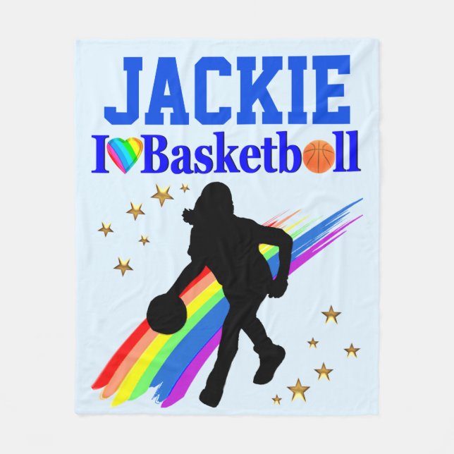 PERSONLIG I KÄRLEK BASKETBALL FLEECE BLANKET (Framsidan)