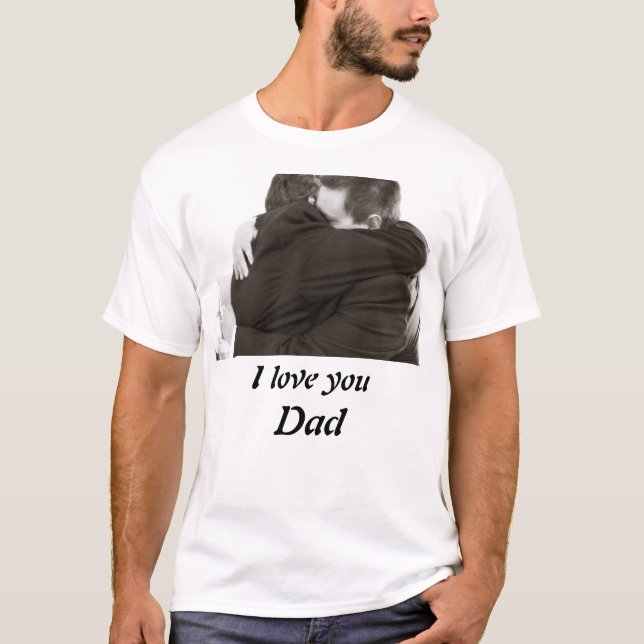 Personlig I Kärlek du Pappa Photo Dekorativ kudde T Shirt (Framsida)
