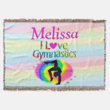 PERSONLIG I KÄRLEK GYMNASTICS THROW BLANKET