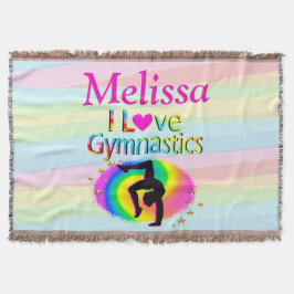PERSONLIG I KÄRLEK GYMNASTICS THROW BLANKET FILT
