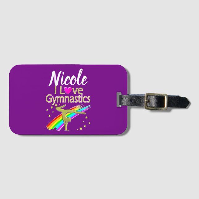 PERSONLIG I KÄRLEK GYMNASTIKKONSTRUKTION BAGAGEBRICKA (Framsida horisontal)