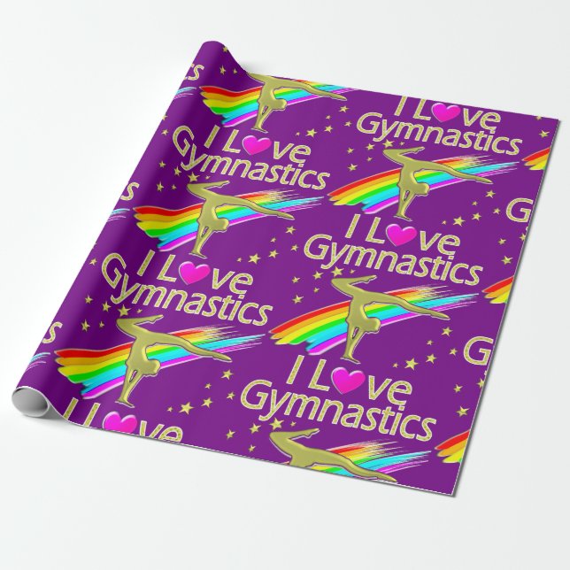 PERSONLIG I KÄRLEK GYMNASTIKKONSTRUKTION PRESENTPAPPER (Utrullad)