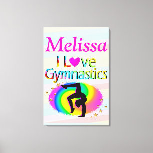 PERSONLIG I KÄRLEK GYMNASTISKT KANVASTRYCK