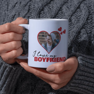 Personlig I Kärlek min Boykompis Heart Photo Kaffemugg