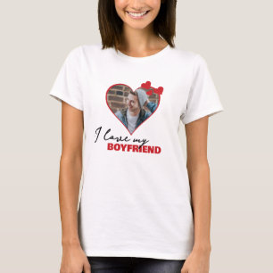 Personlig I Kärlek min Boykompis Heart Photo T Shirt