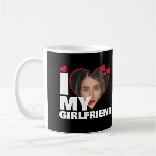 Personlig I Kärlek Min flickvän Heart Photo Kaffemugg