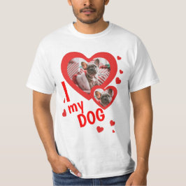 Personlig I kärlek min hund-fototext T Shirt