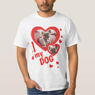 Personlig I kärlek min hund-fototext T Shirt