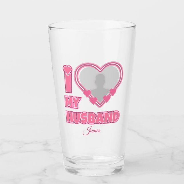 Personlig I Kärlek Min Make - Lägg till bild och N Glaskopp (Framsida)