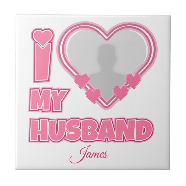 Personlig I Kärlek Min Make - Lägg till bild och N Kakelplatta (Framsidan)