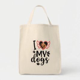 Personlig I Kärlek Mitt Hund-foto T-Shirt Tygkasse