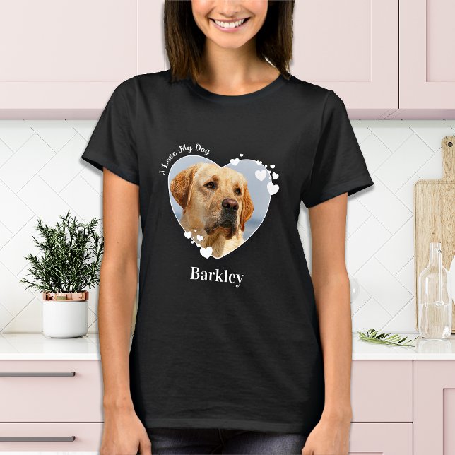 Personlig I Kärlek Mitt Hund Hjärtat Cute Pet Phot T Shirt (Skapare uppladdad)