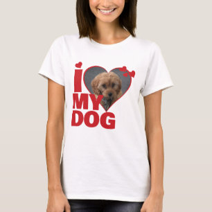 Personlig I Kärlek mitt Hund Hjärtfoto T Shirt