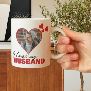 Personlig I Kärlek Mitt Make Hjärtfoto Kaffemugg