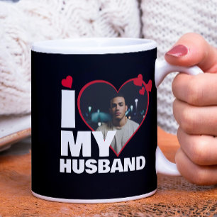 Personlig I Kärlek Mitt Make Hjärtfoto Kaffemugg
