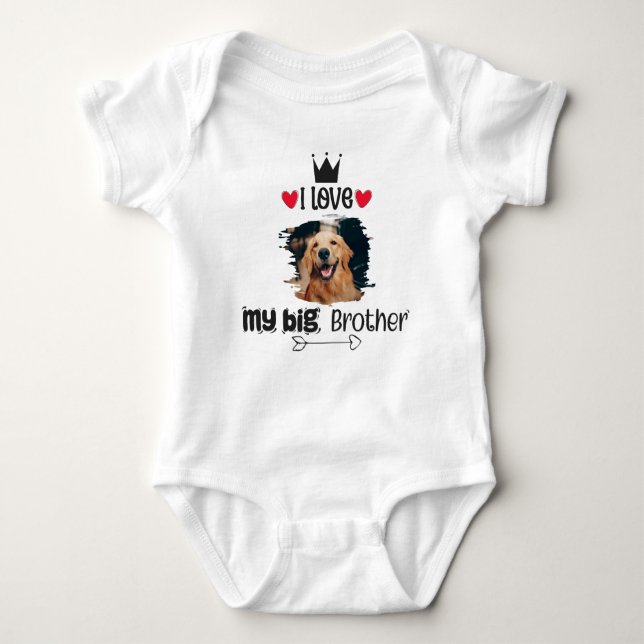 Personlig I Kärlek: My Big Brother Hund Photo T Shirt (Framsida)