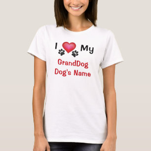 Personlig I Kärlek My GrandDogs Shirt, Hund's Nam T Shirt