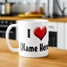 Personlig I Kärlek... Namn Alla hjärtans dag Kaffemugg
