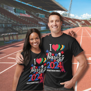 Personlig I KÄRLEK PARIS PARIZZ 2024-familjgrupp T Shirt
