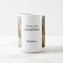 Personlig "I Kärlek You Grandma" Photo Mugg