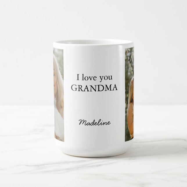 Personlig "I Kärlek You Grandma" Photo Mugg (Center)