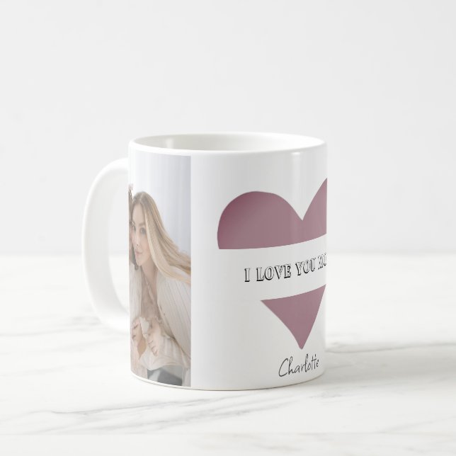 Personlig "I Kärlek You Mamma" Mugg med hjärta (Framsida vänster)