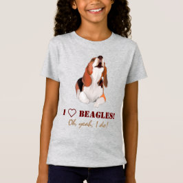 Personlig I Love Beagles T-Shirt