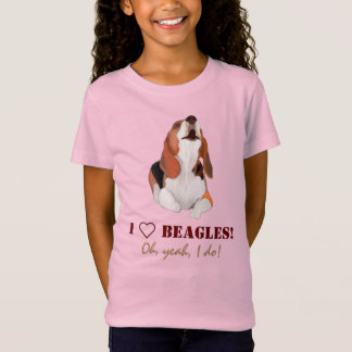 Personlig I Love Howling Beagles T-Shirt