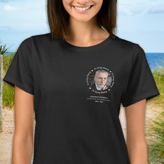 Personlig i Loving Memory Simple Photo T-Shirt (Skapare uppladdad)