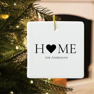 Personlig i modern Minimal hemfamilj Julgransprydnad Keramik